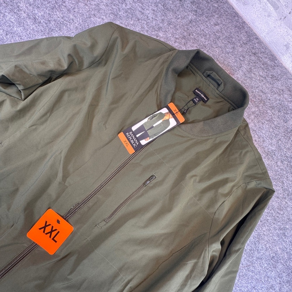 Banana Republic Women XXL Olive Green Full Zip Bomber Jacket NWT Lightweight